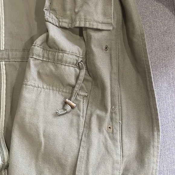 Matty M Army Green Utility anorak style Jacket with optional folded sleeves - Picture 13 of 13